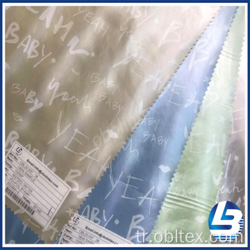 OBL20-937 Polyester folyo baskı kumaş aşağı ceket için